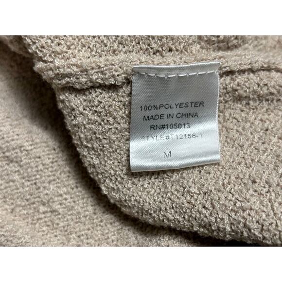 Andree by Unit Knit Sweater Women's Size M Beige Oversized Long Sleeve - Picture 5 of 7